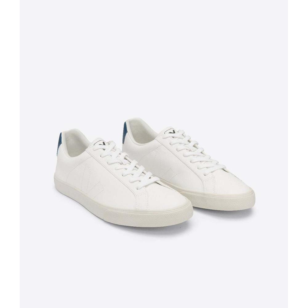 Veja ESPLAR CHROMEFREE Men's Shoes White/Blue | NZ 194QMA